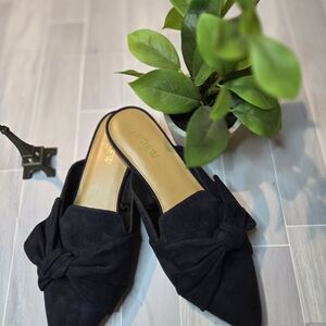 J. Crew Women's Black Suede Mules